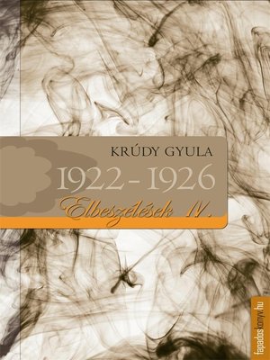 cover image of Elbeszélések 1922-1926